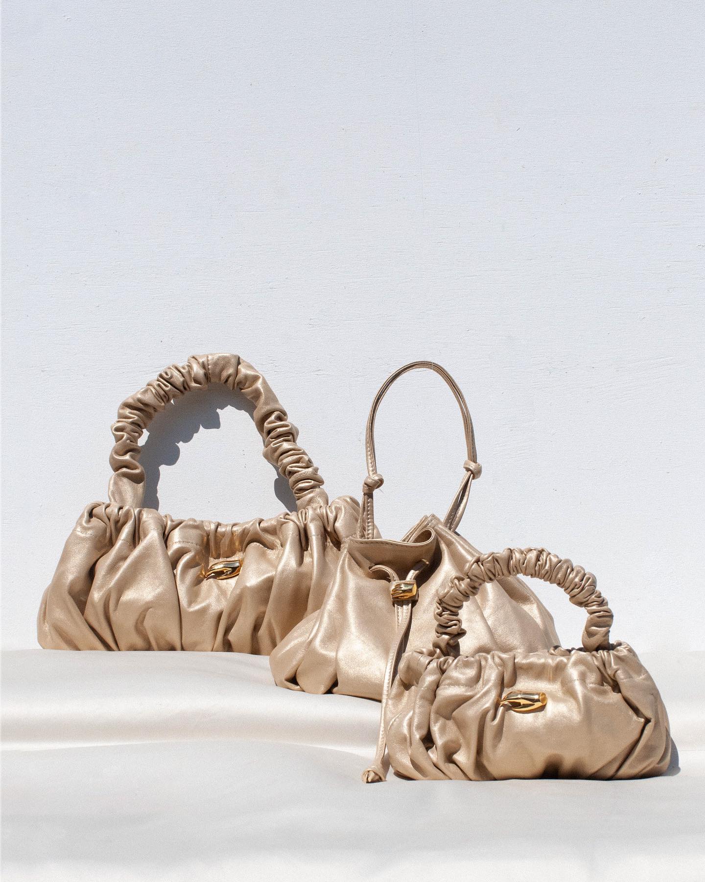 PIERRE GOLD LEATHER BAG