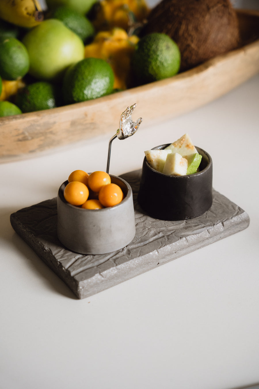 TABLA LUNA CORRUGADA CON CUENCOS