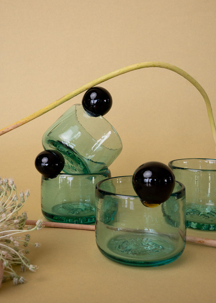 SET DE VASOS ACEITUNA X 4