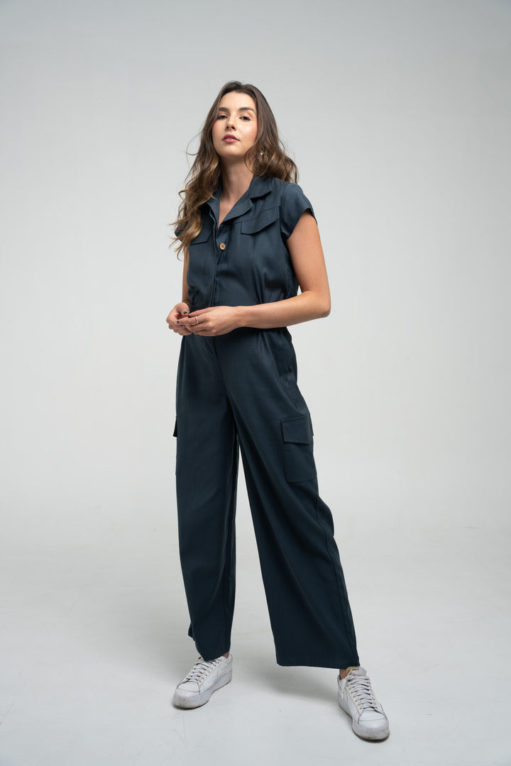 THE TENCEL JUMPSUIT CARGO