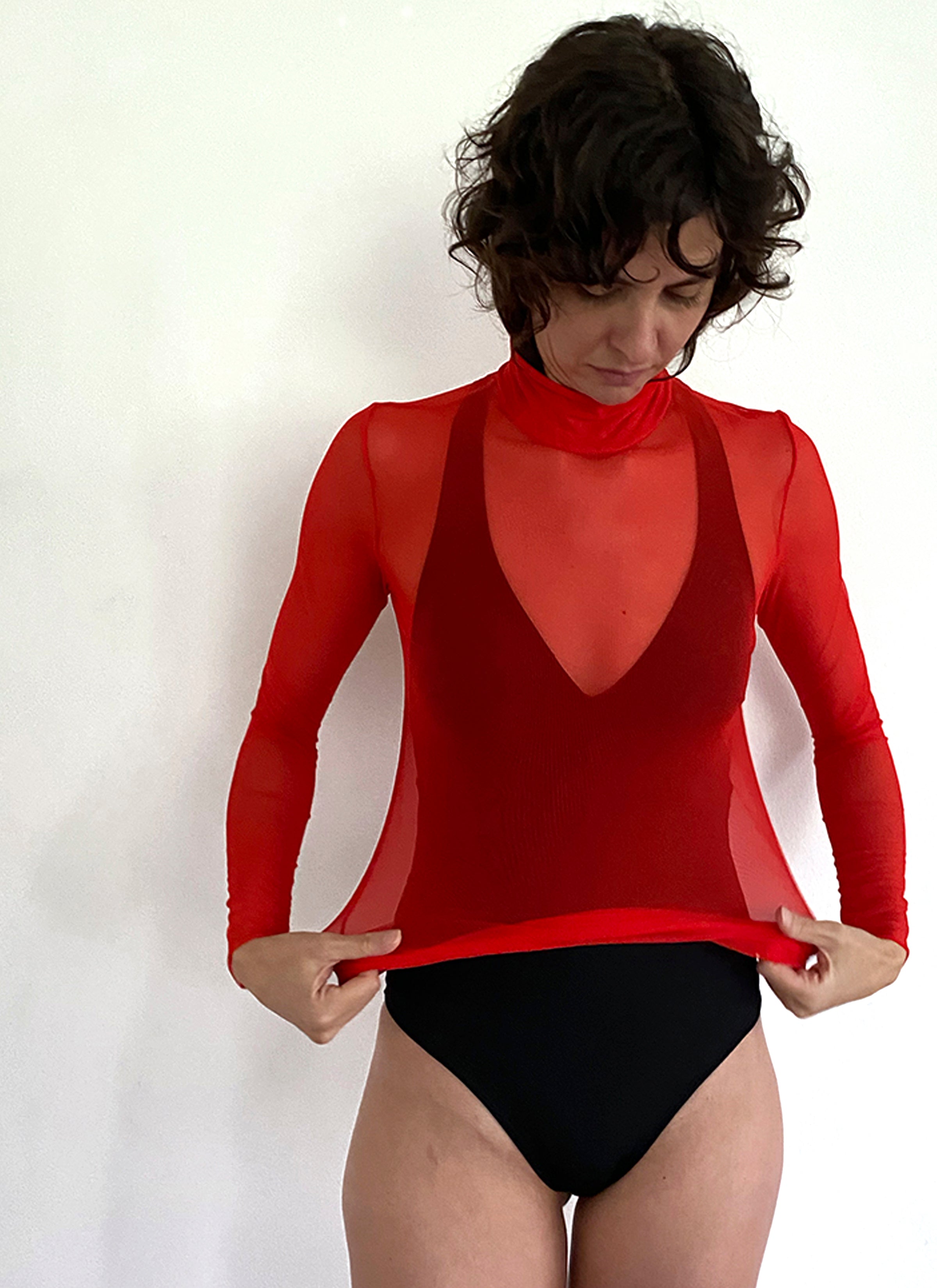 TOP OVER AND OVER ROJO
