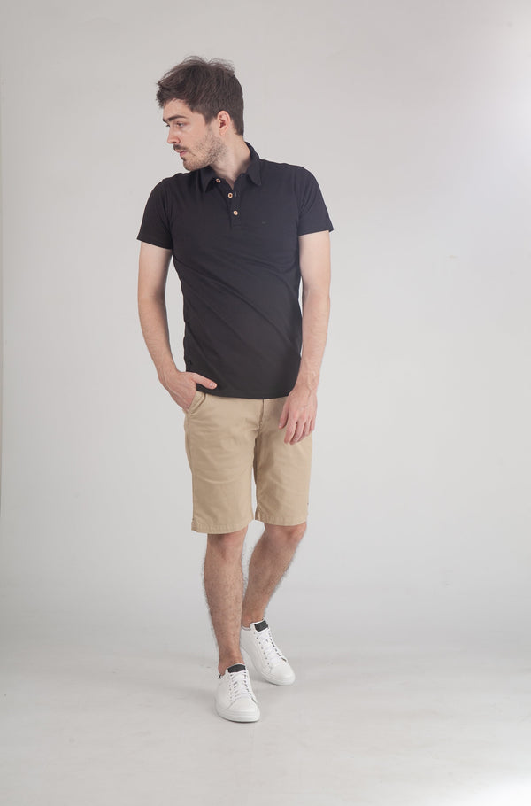 CAMISETA POLO NEGRA