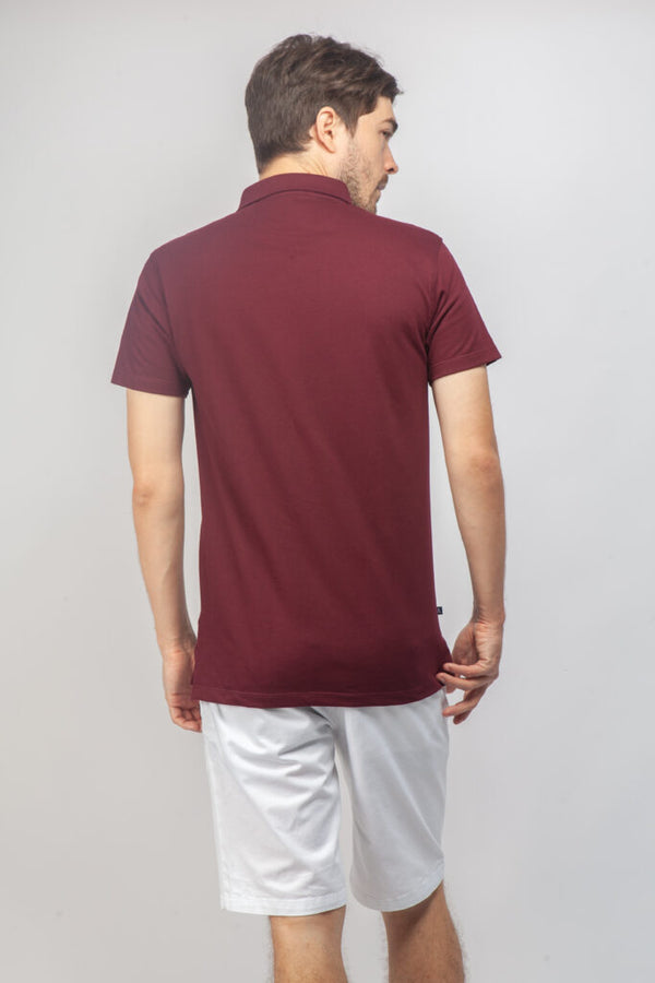 CAMISETA POLO VINO