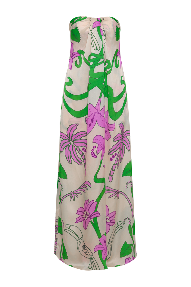 BARDOT MAXI SILK DRESS