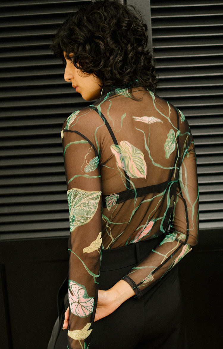 TOP MEDUSA JARDIN NEGRO