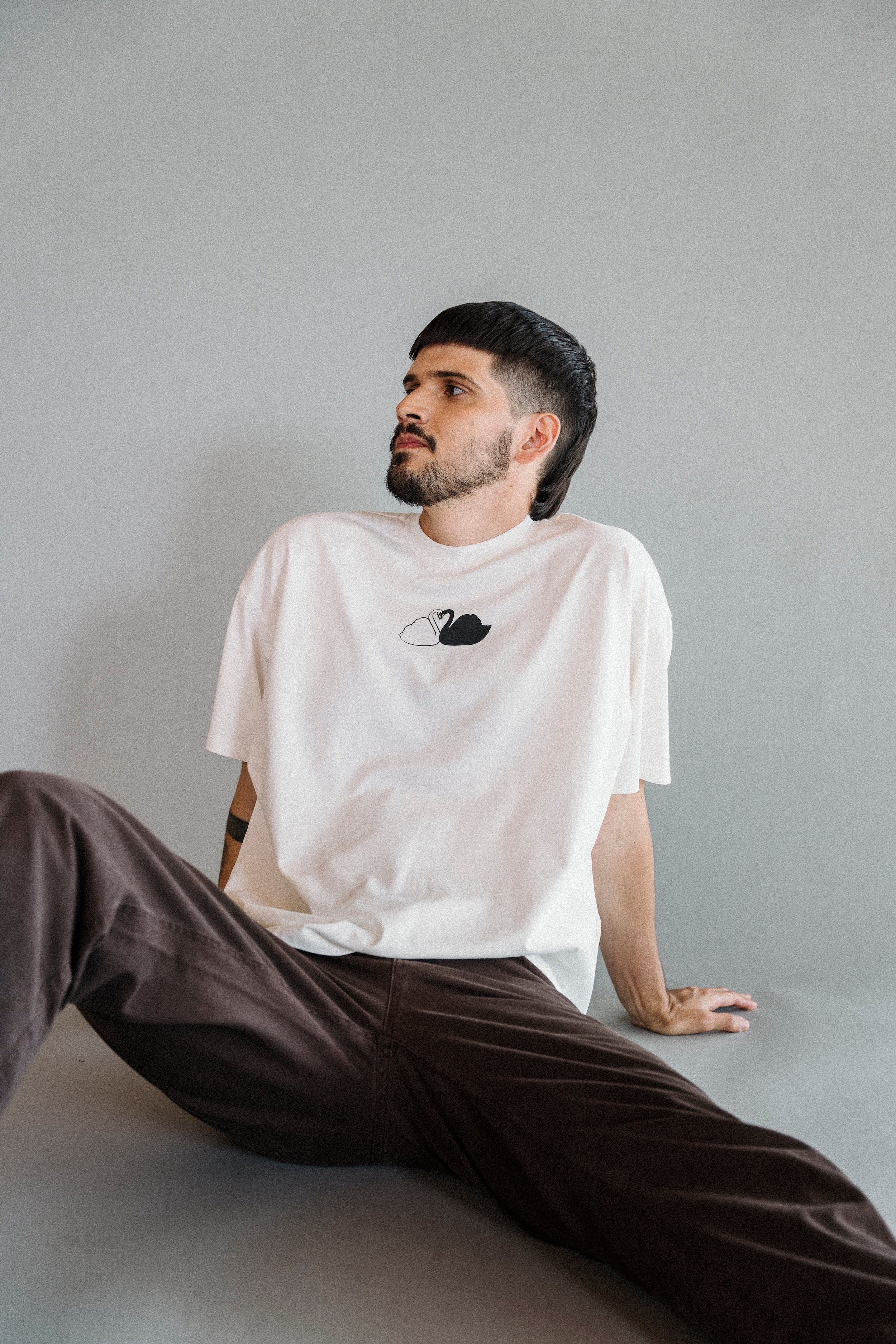 CAMISETA CISNES BLANCO