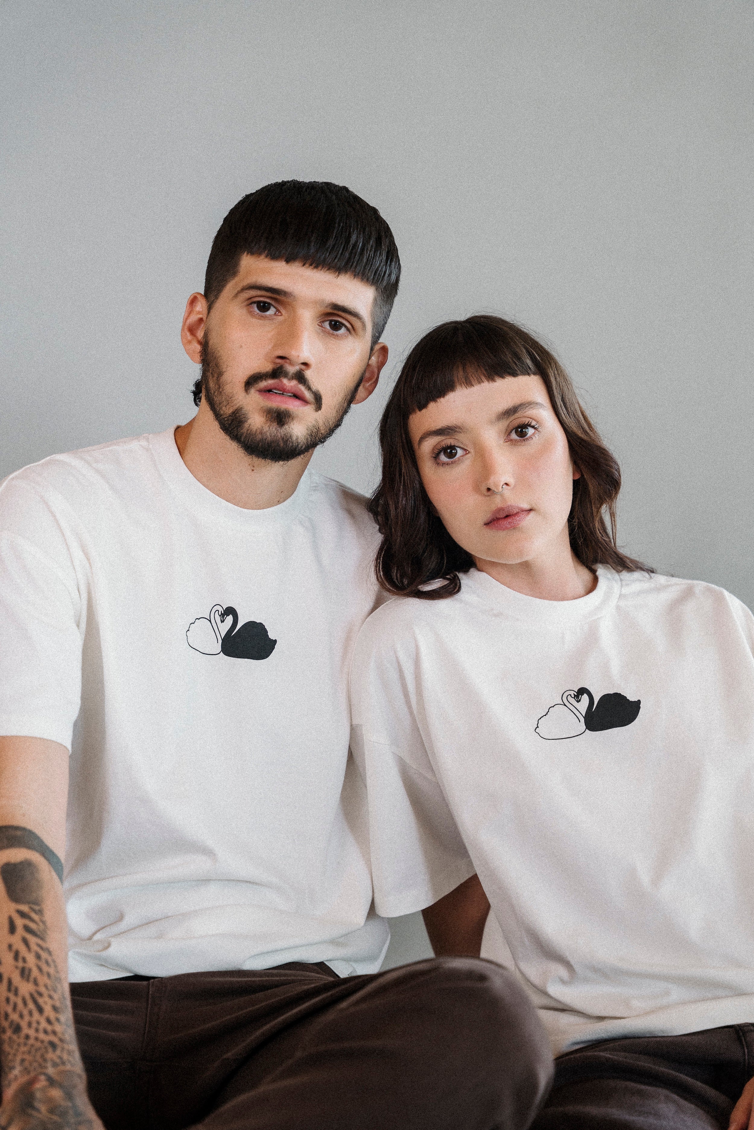 CAMISETA CISNES BLANCO