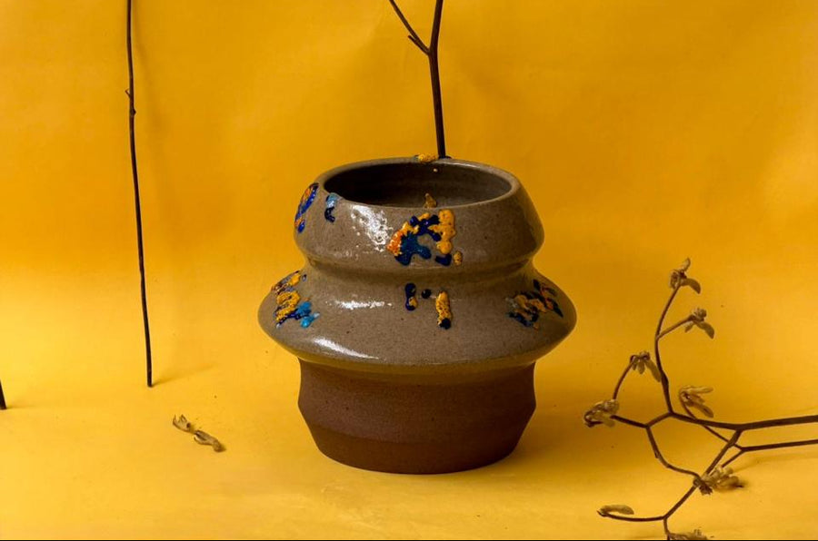 FLORERO AMARILLO BAJO - Makeno