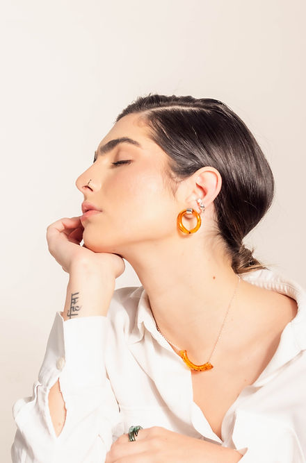 ARETES REMOLINO AMBAR