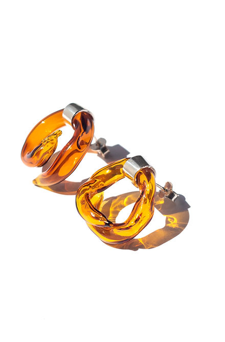 ARETES REMOLINO AMBAR