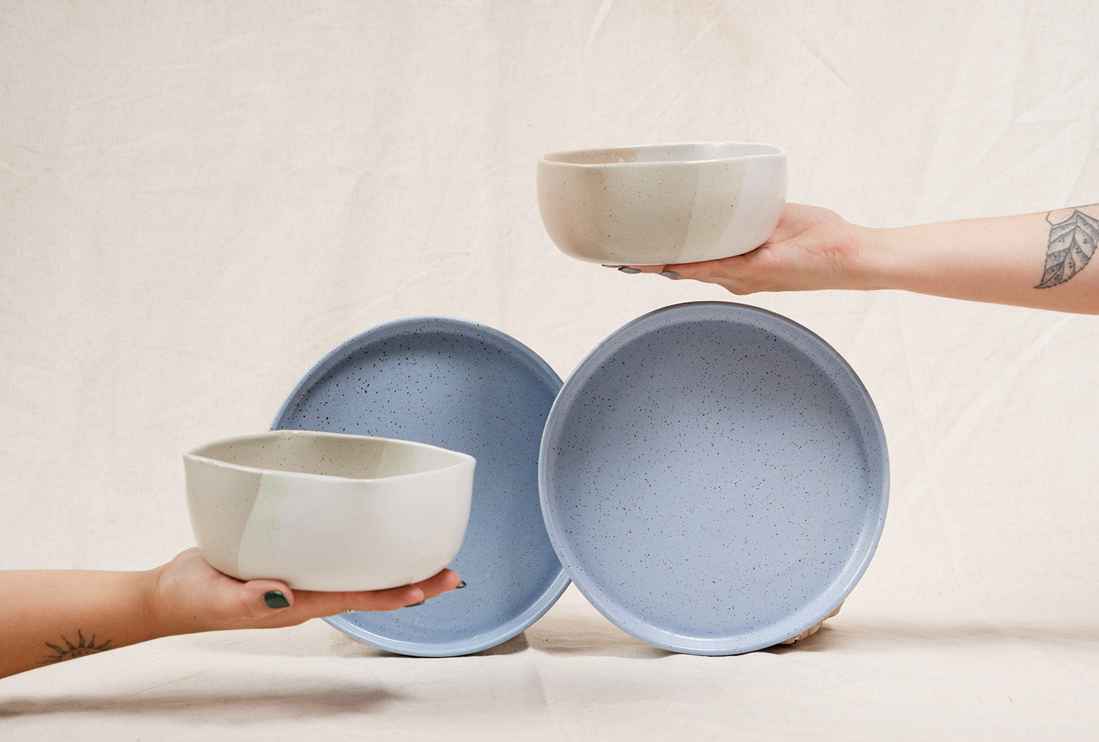 SET X 2 VAJILLA BOROJO